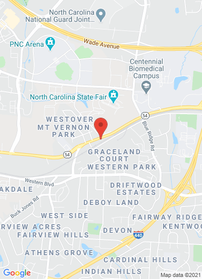 Map showing Raleigh, United States