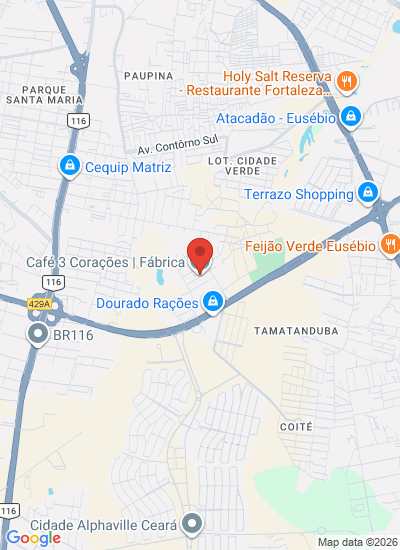Map showing Eusébio, Brazil