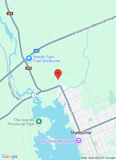Map showing Shelburne, Canada