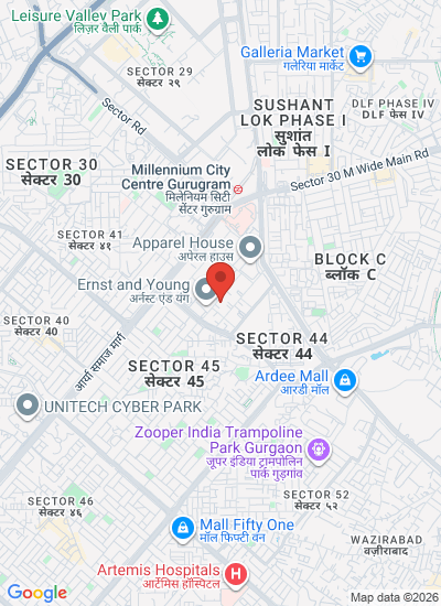 Map showing Gurugram, India