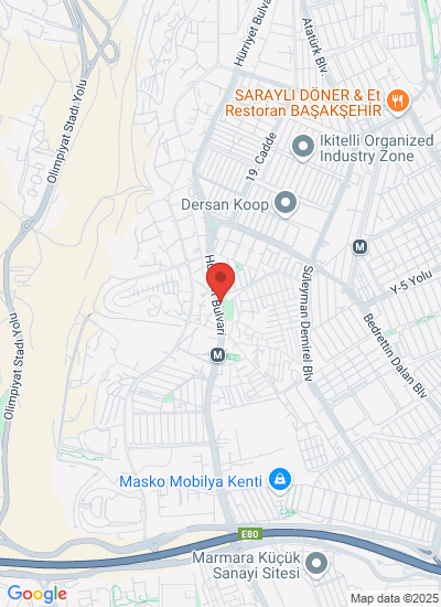 Map showing Başakşehir, Türkiye