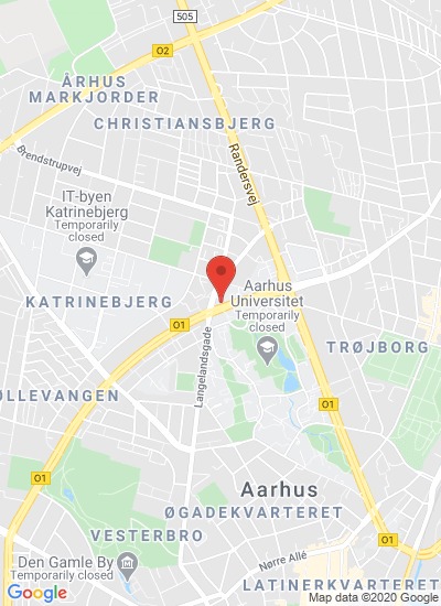 Map showing Aarhus C, Denmark