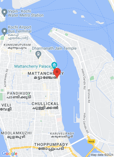 Map showing Kochi, India