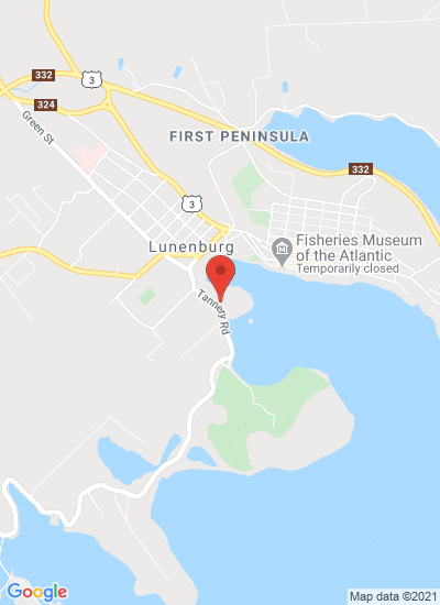Map showing Lunenburg, Canada