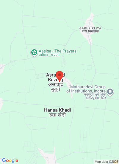 Map showing Indore, India