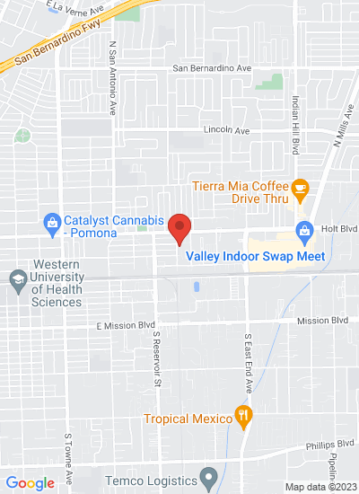 Map showing Pomona, United States