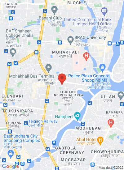 Map showing Dhaka, Bangladesh
