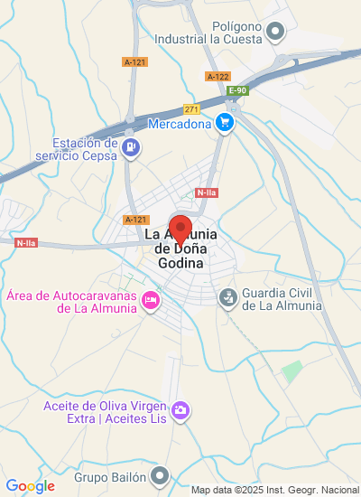 Map showing La Almunia de Dña. Godina, Spain