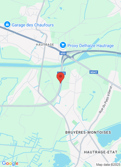 Map showing Hautrage, Belgium