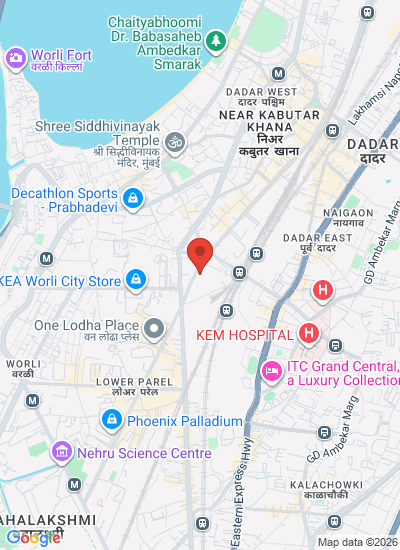 Map showing Mumbai, India