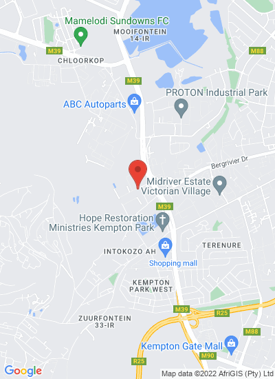 Map showing Gauteng, South Africa