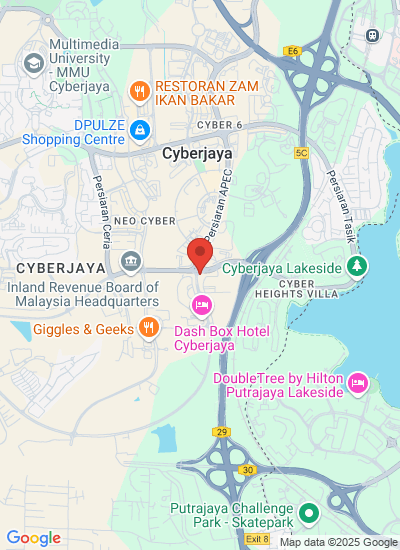 Map showing Cyberjaya, Malaysia