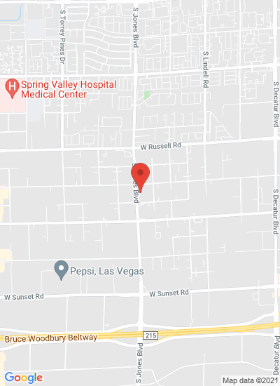 Map showing Las Vegas, United States