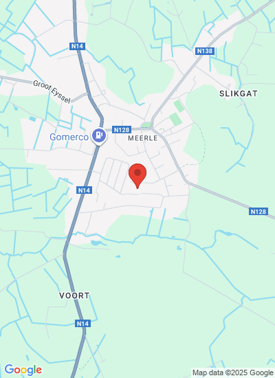 Map showing MEERLE, Belgium
