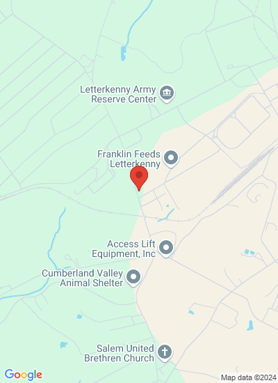 Map showing Chambersburg, United States