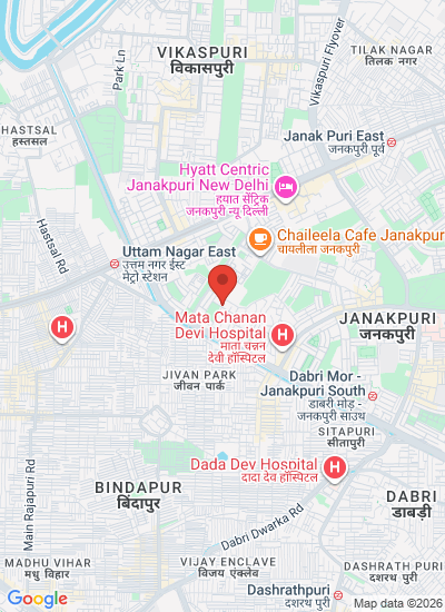 Map showing New Delhi, India