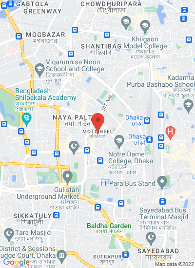 Map showing Dhaka, Bangladesh