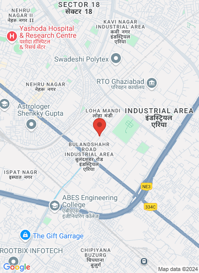 Map showing Ghaziabad, India