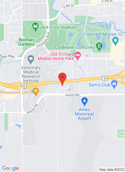 Map showing Ames, United States