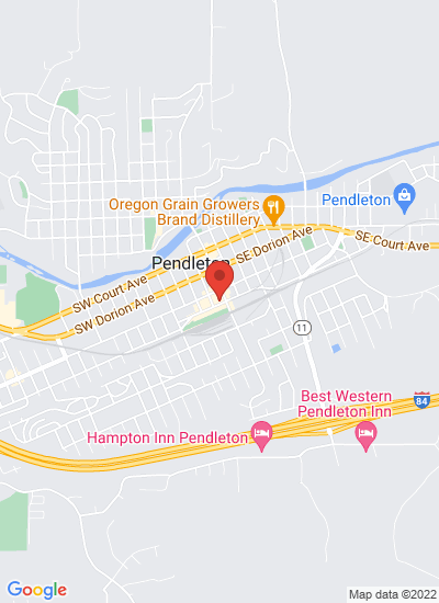 Map showing Pendleton, United States