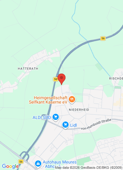 Map showing Geilenkirchen, Germany