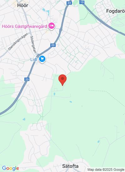 Map showing Höör, Sweden
