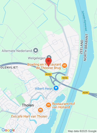 Map showing Tholen, Netherlands