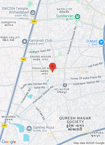 Map showing Ahmedabad, India