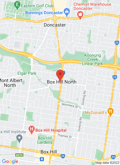 Map showing Box Hill North, Australia