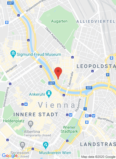 Map showing Vienna, Austria