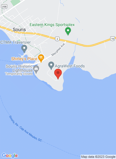 Map showing Souris, Canada