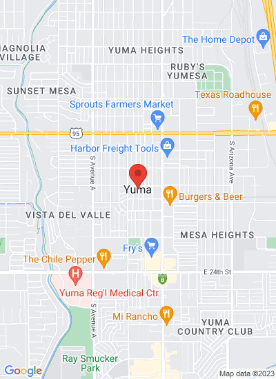 Map showing Yuma, United States