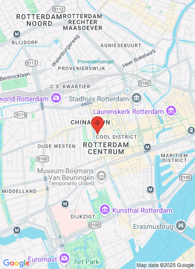 Map showing Rotterdam, Netherlands