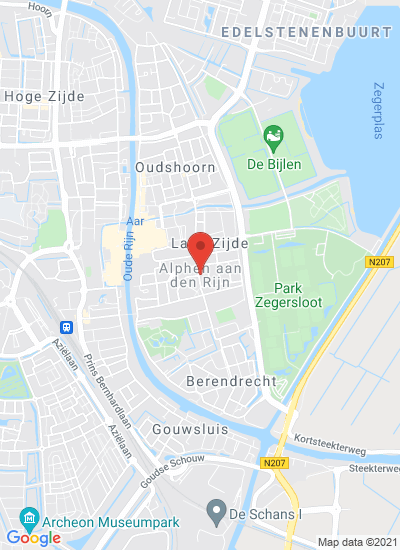 Map showing Alphen aan den Rijn, Netherlands