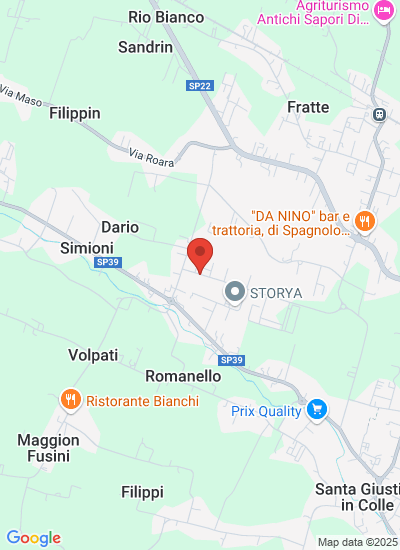 Map showing Massanzago, Italy