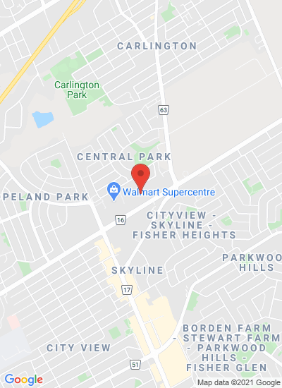 Map showing Ottawa, Canada