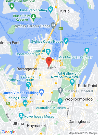 Map showing Sydney, Australia