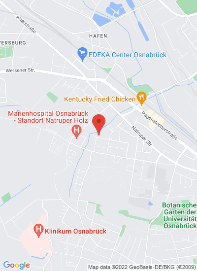 Map showing Osnabruck, Germany