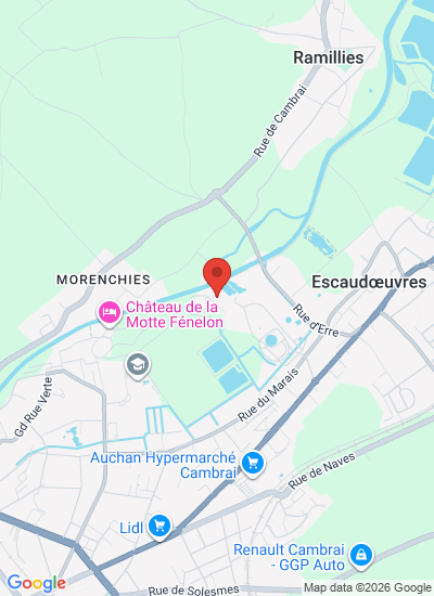 Map showing Escaudœuvres, France