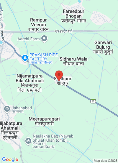 Map showing Nijamatpura Bila Ahatmali, India