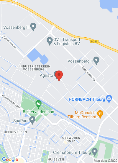 Map showing Tilburg, Netherlands