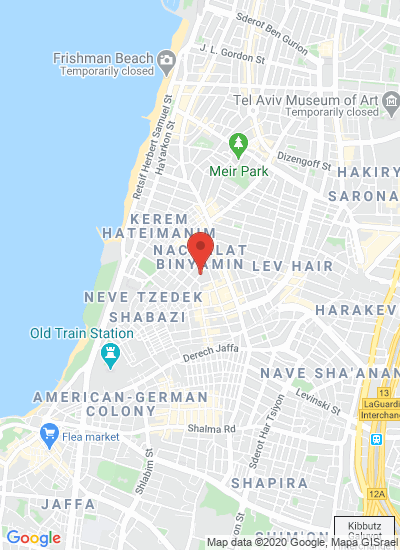 Map showing Tel Aviv-Yafo, Israel