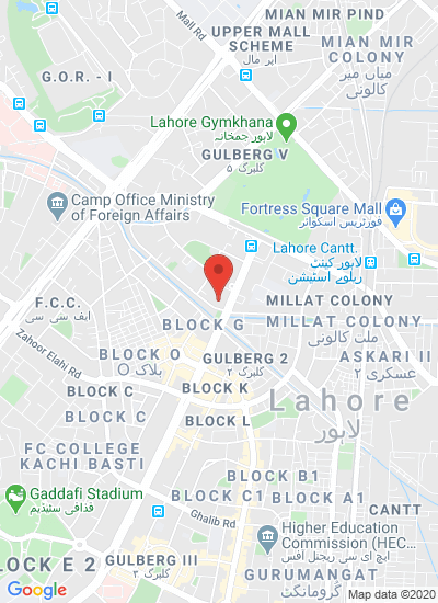 Map showing Lahore, Pakistan