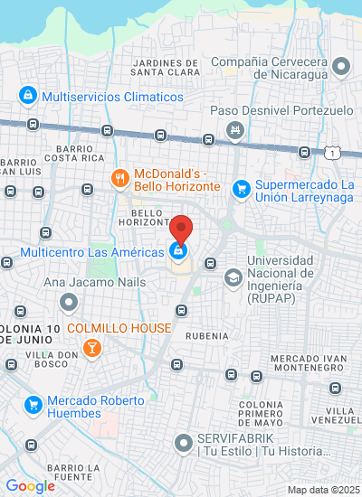 Map showing Nicaragua