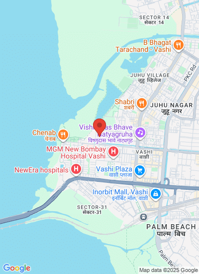 Map showing Navi Mumbai, India