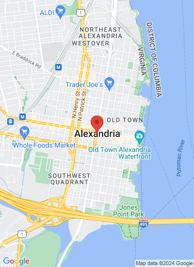 Map showing Alexandria, United States