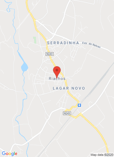 Map showing Riachos, Portugal