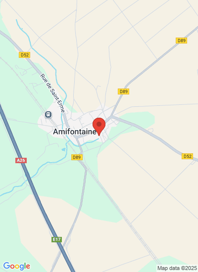 Map showing Amifontaine, France