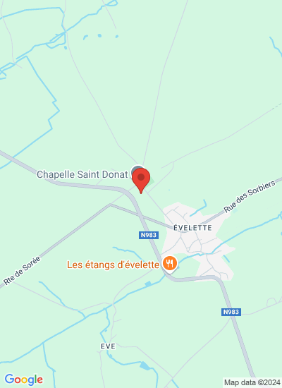 Map showing Evelette (BE), Belgium