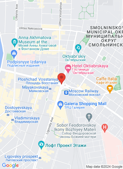 Map showing St.Petersburg, Russia